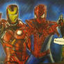 Marvel - 'Team Red' drawing/painting