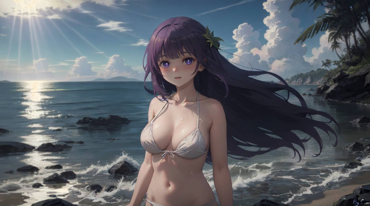 Frieren Fern at Beach in Bikini by xSemii on DeviantArt