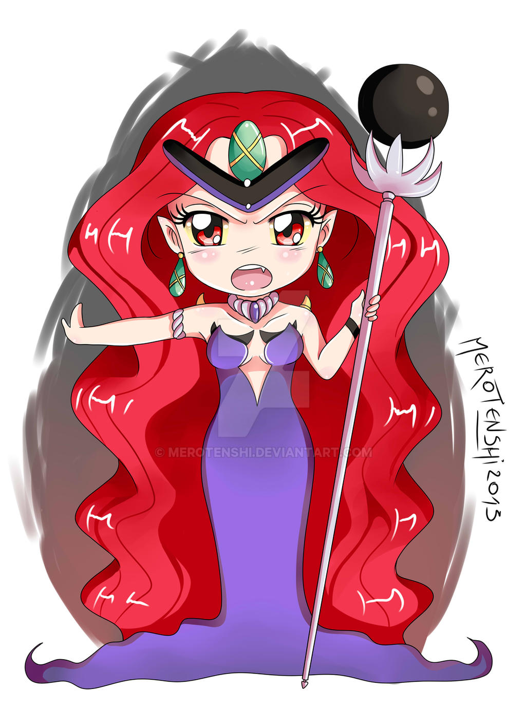 Queen Beryl chibi style