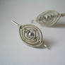 Wire Wrapped herringbone earrings