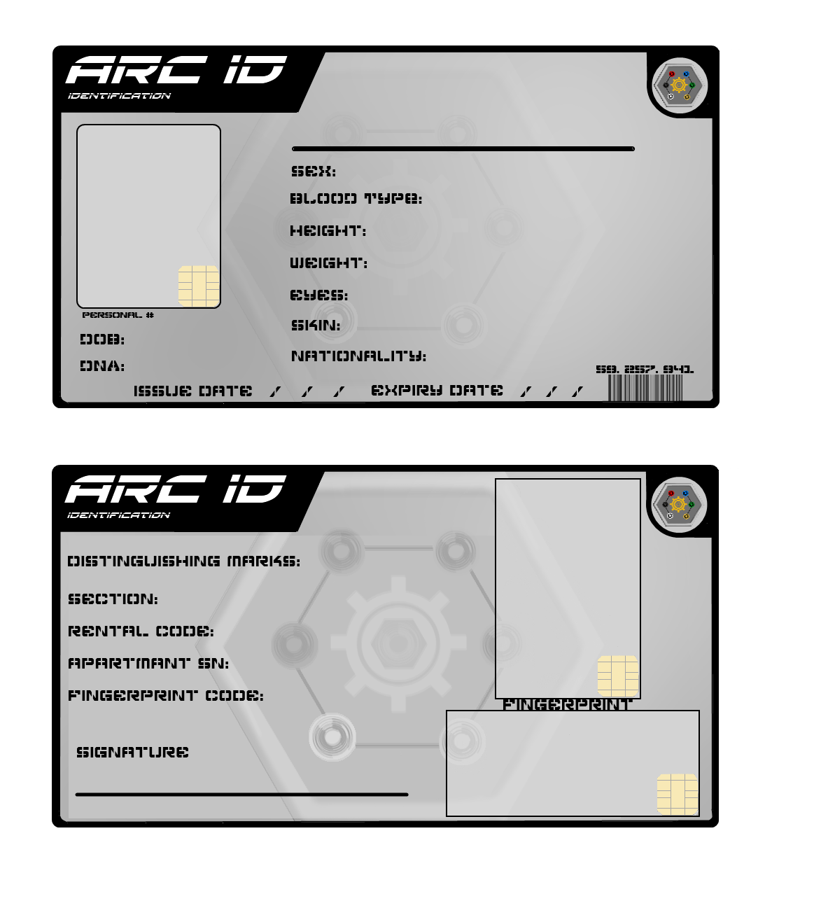 ARC ID Card. Blank by Milosh--Andrich on DeviantArt With Spy Id Card Template