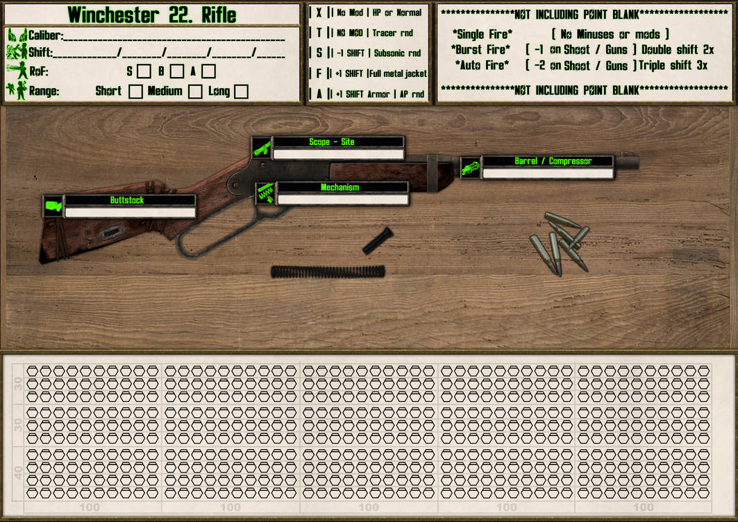 Fallout - Fate - 22 L Rifle - Weapon sheet by Milosh--Andrich on DeviantArt