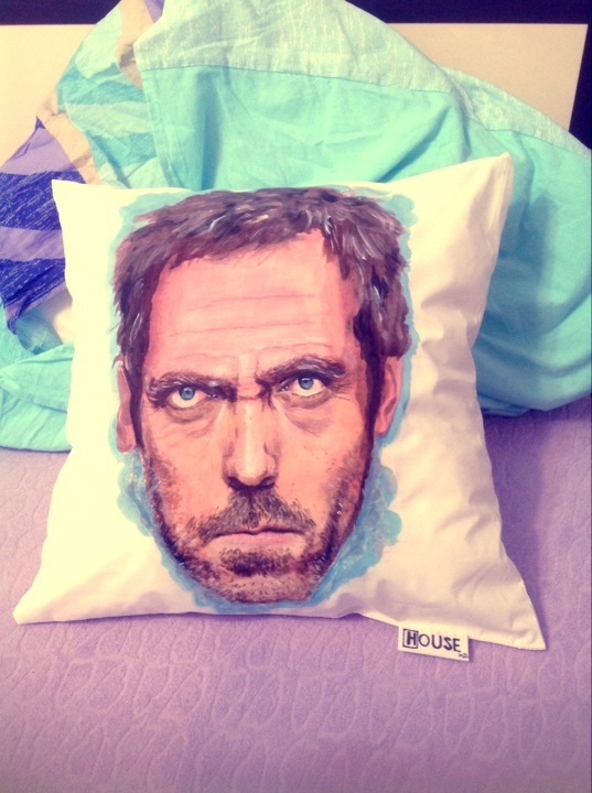 Pillow with Hugh Laurie/HouseMD