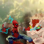 Spider-man vs armored titan 