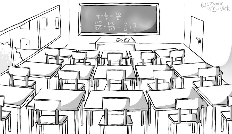 Classroom sketch by HellKitten2204 on DeviantArt