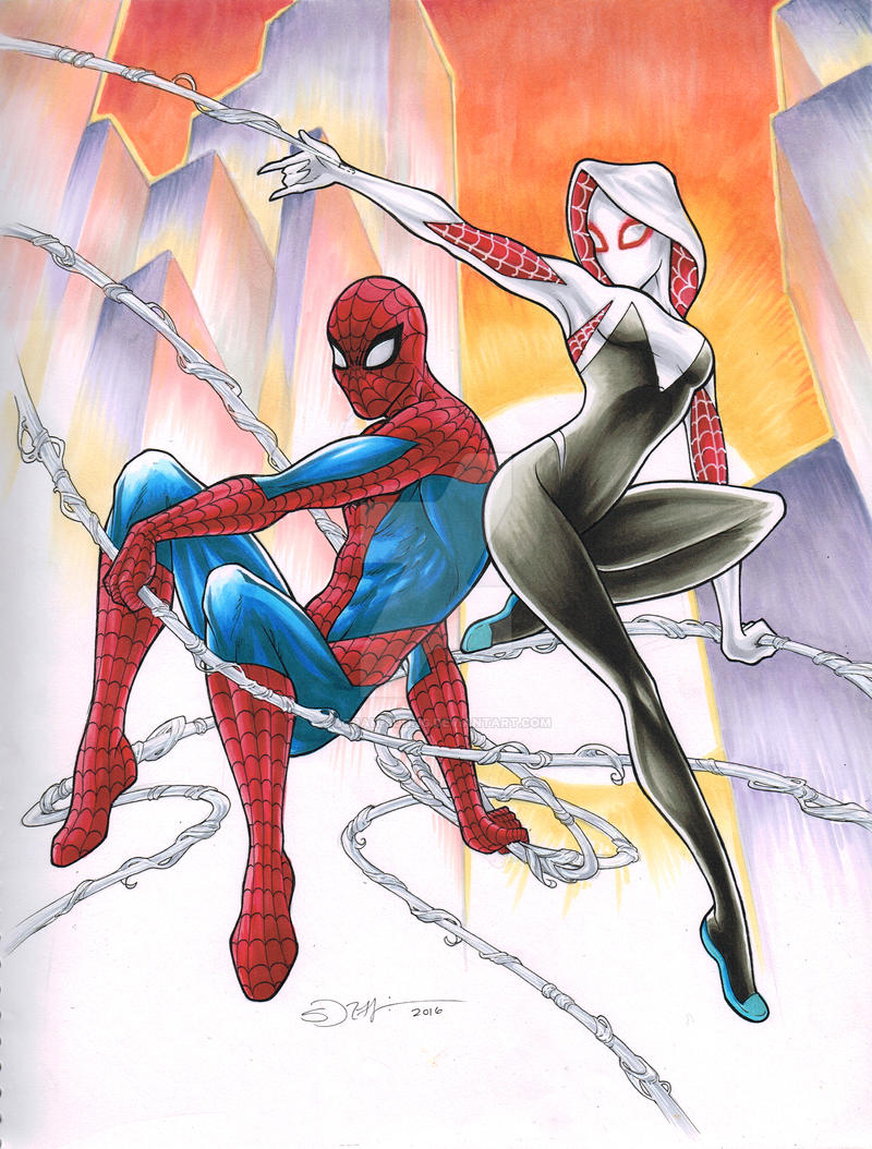 Spider-man and Spider-Gwen