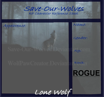 Save-Our-Wolves RP Character Ref Sheet - Loner
