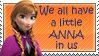 Frozen Anna Stamp