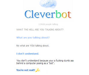 Cleverbot is a dumb ass.