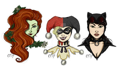 Gotham Girls (Pamela, Harleen, and Selina)