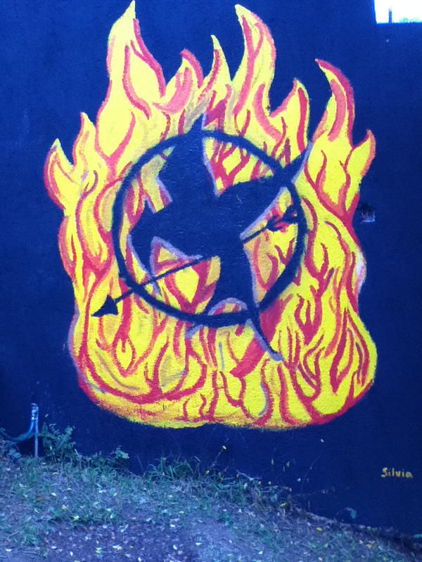 the hunger games mural