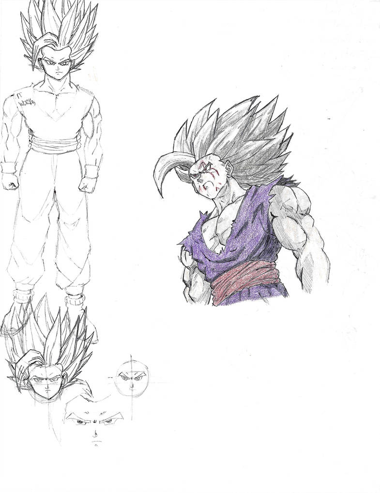 Beast Gohan Sketches by TheSignatureKat on DeviantArt