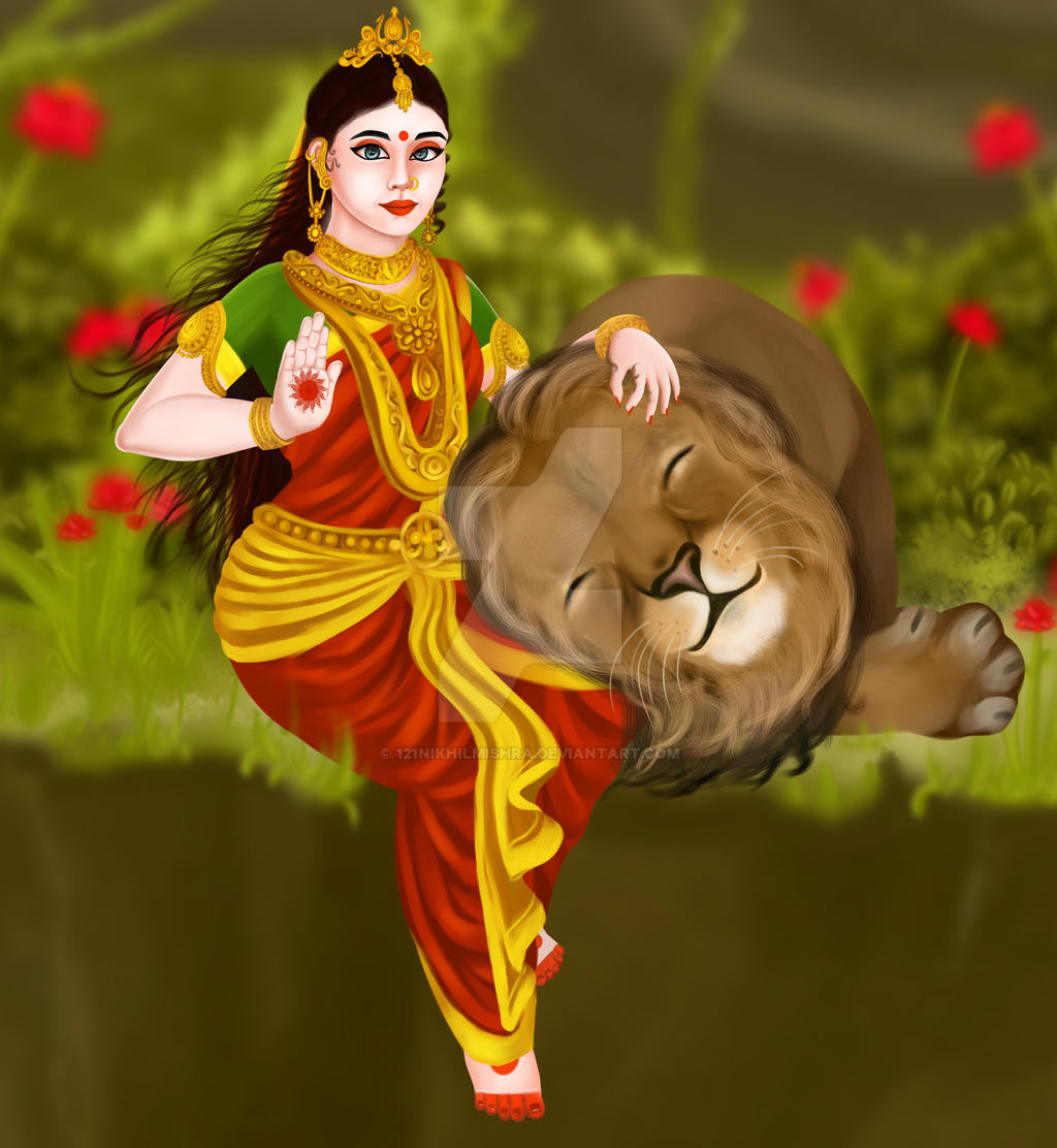 Maa Durga digital painting by 121nikhilmishra on DeviantArt