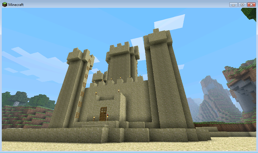 Sand Castle Minecraft Tutorial Minecraft Sand Castle by SalamanderDe on DeviantArt