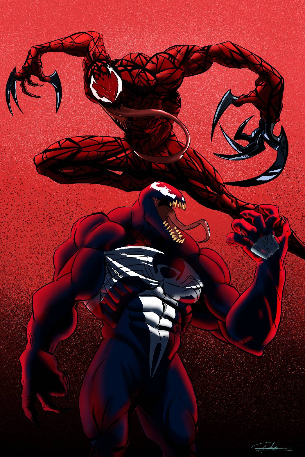 Carnum venom v carnage fanart by theARTurFigures on DeviantArt