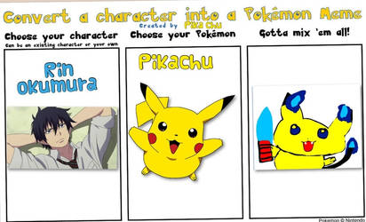 Convert a character into a Pokemon meme
