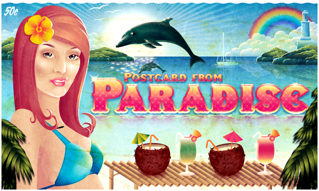 Postcard from Paradise 50c