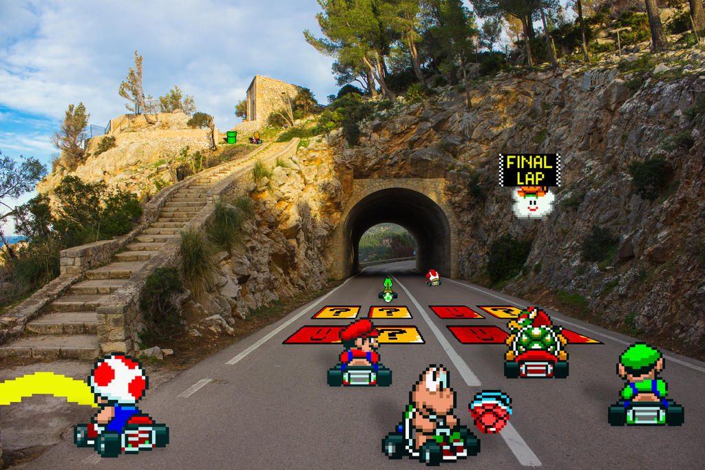 Real Bits Super Mario Kart: vanilla mountain by VictorSauron