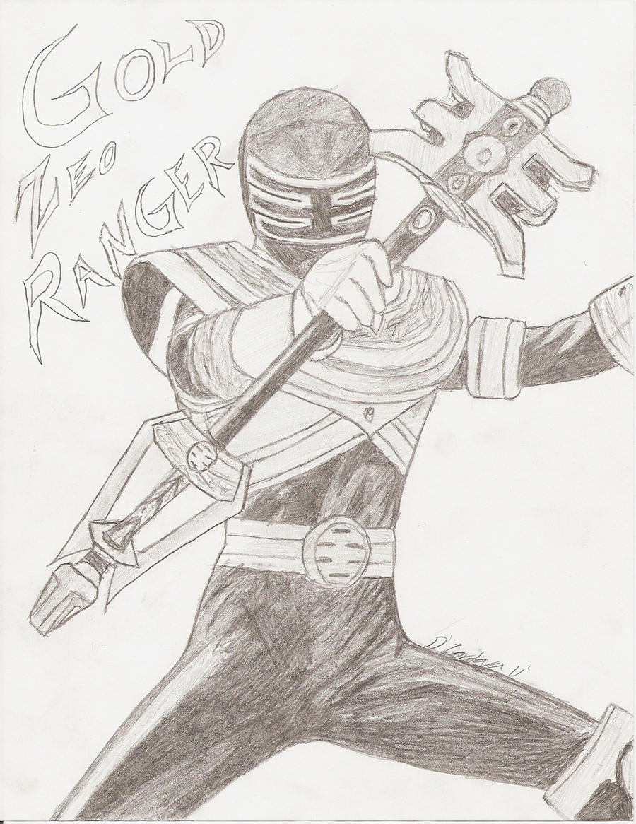 Power Ranger Gold Ranger Drawing How To Draw The Gold Ranger