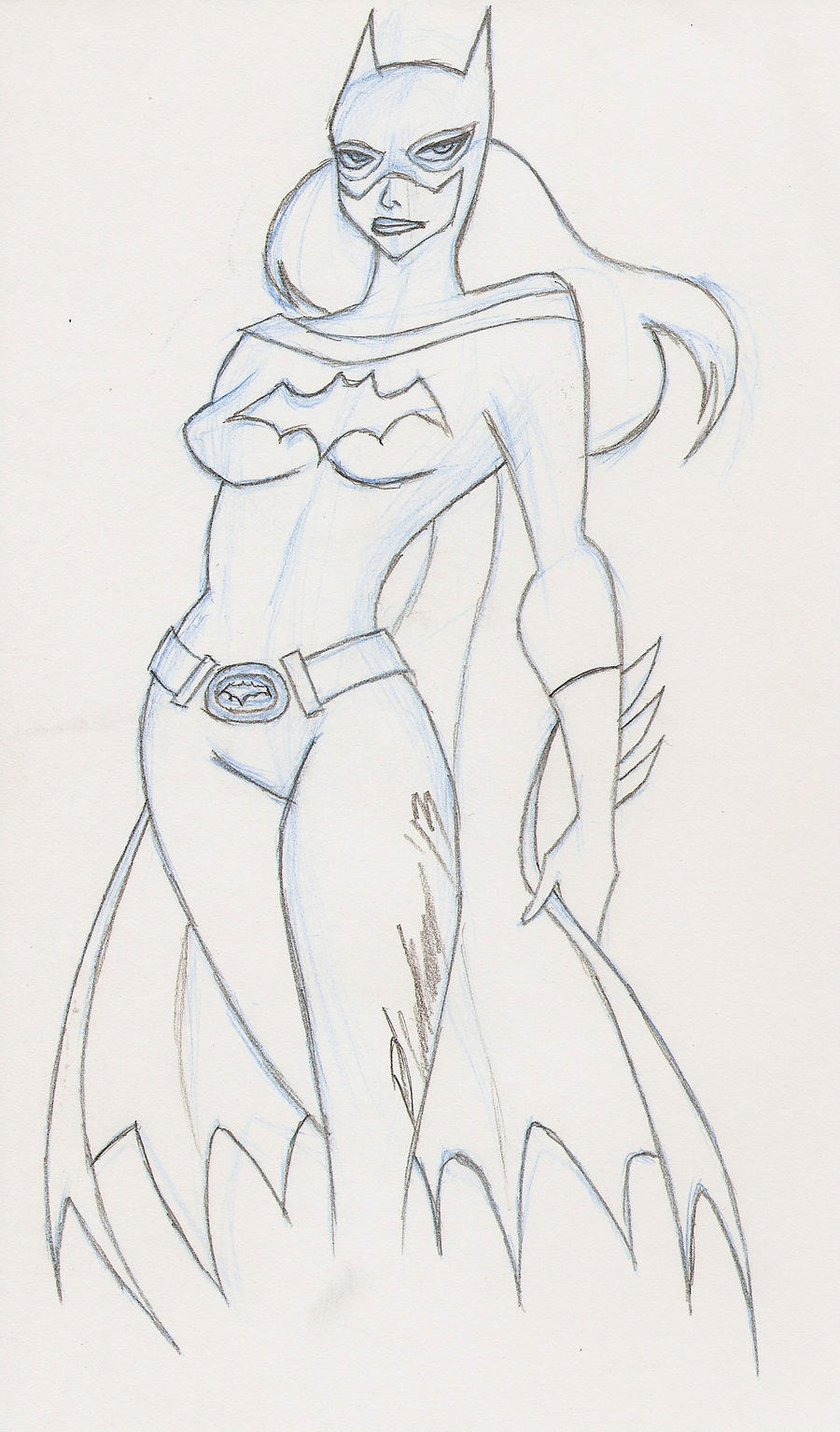 Bruce Timm Style Batgirl Pencils