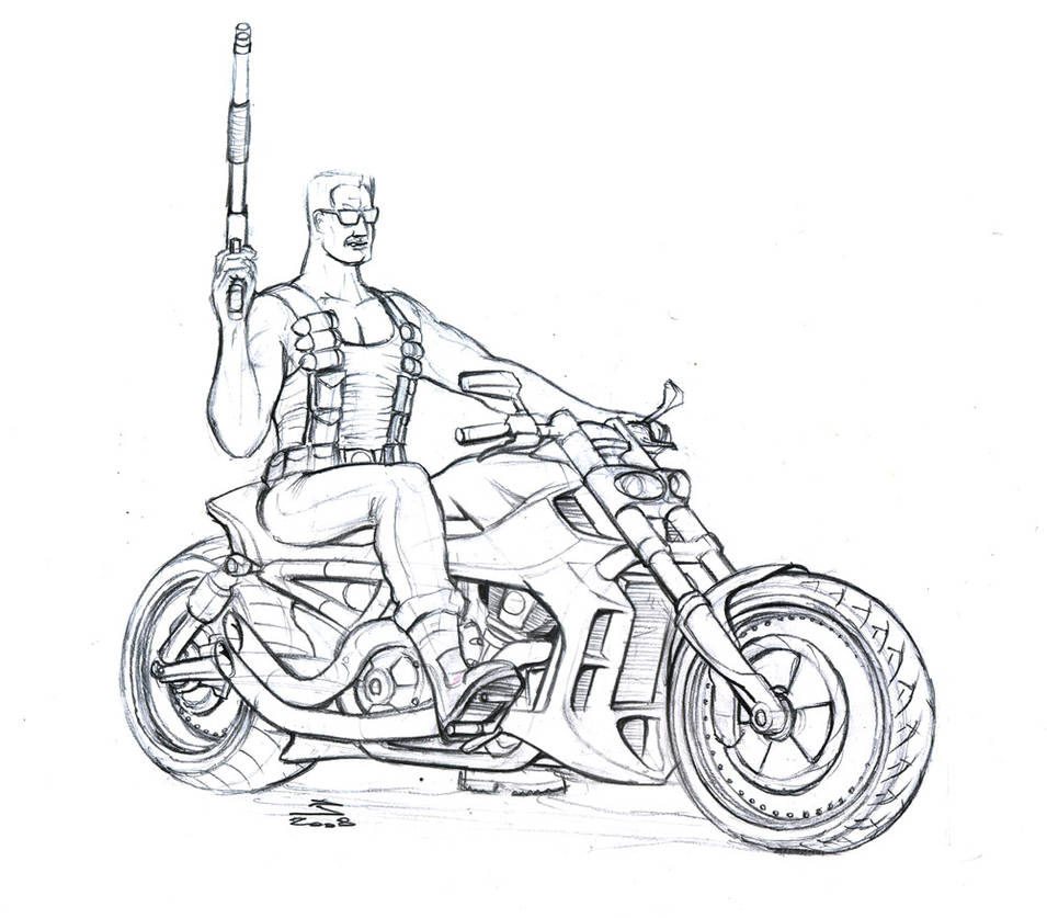 Duke's Bike Sketch by gt1750 on DeviantArt