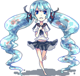 Pixel Bottle Miku