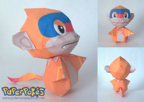 Monferno chibi papercraft