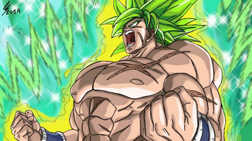 Finished Broly Super Saiyan Rage!!~ 2 by ZeroRedEye on DeviantArt