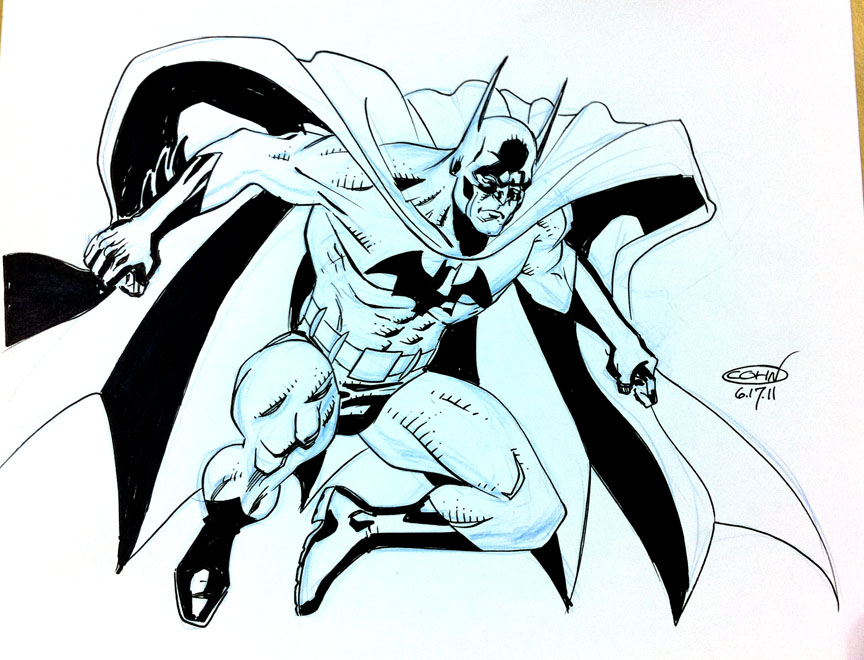 Batman jumping ink by ScottCohn on DeviantArt