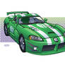 Green Race Car