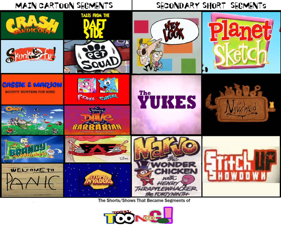 Learning Segments Deviantart Total Toonage - List of Segments by CaptainRosen on DeviantArt