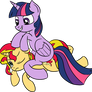 Twilight Sparkle provoking Sunset Shimmer