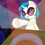 Vinyl Scratch at the DJ booth