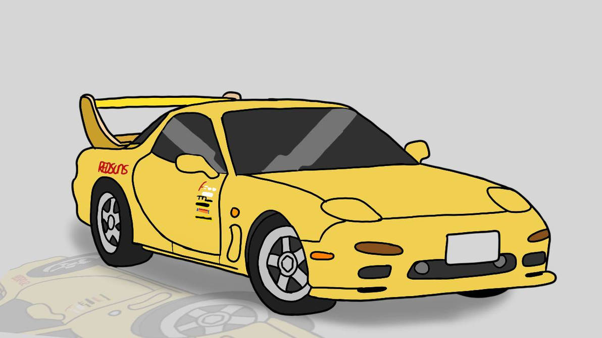 Keisuke's Rx7 stage 1 From inital D by Fezthealmighty on DeviantArt