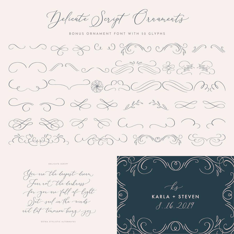 Scripts Ornament Delicate Elegant Script Ornaments by heableye on DeviantArt