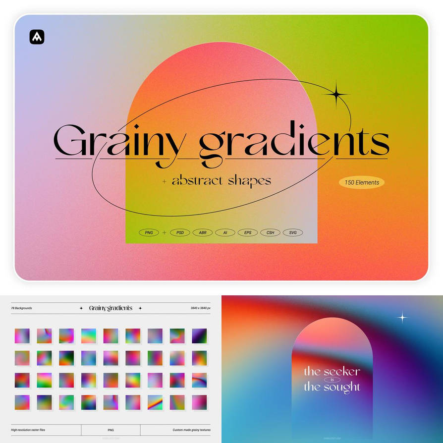 Structured Gradients Grainy gradients abstract shapes by heableye on DeviantArt