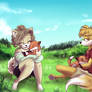 .: Cuddling with foxes  - Contest Entry :.