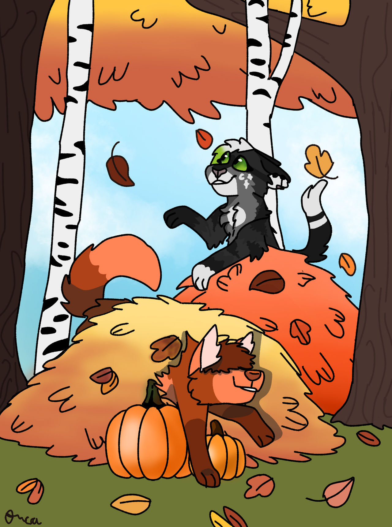 Deviantart Fall Falloween day 4: Fall Leaves by OrcatheNewfoundland2 on DeviantArt