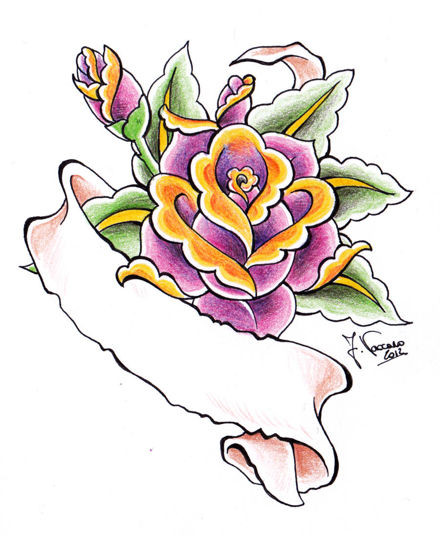 Rose Scroll Color