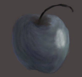 Grayscale Apple- A First Digital Painting