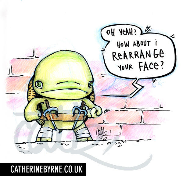 Baby bruiser - Raphael turtle tot by CatByrne on DeviantArt