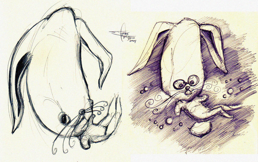 Alien bunnies sketches by IronMaiden720 on DeviantArt