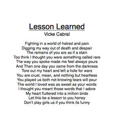 Lesson Learned