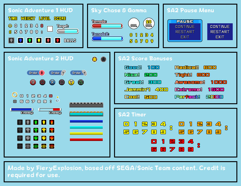 Sa2 Button Layout SA1, SA2 Hud by jk0424 on DeviantArt