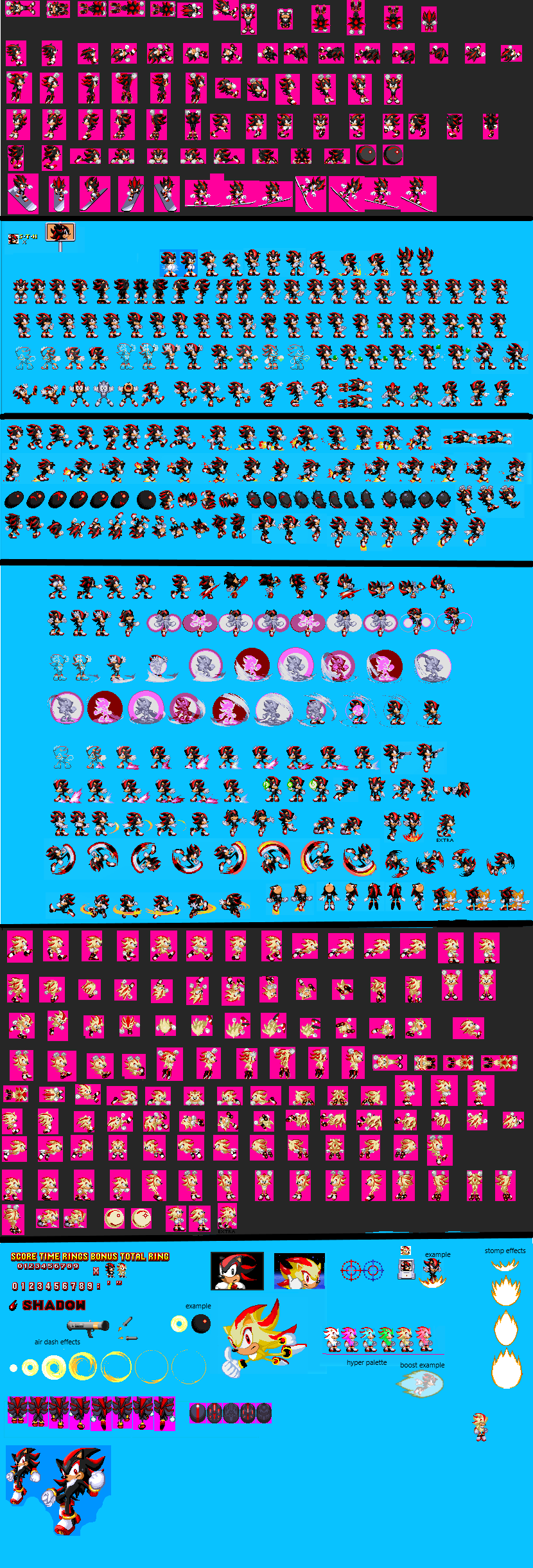 Shadow the hedgehog spritesheet by jk0424 on DeviantArt
