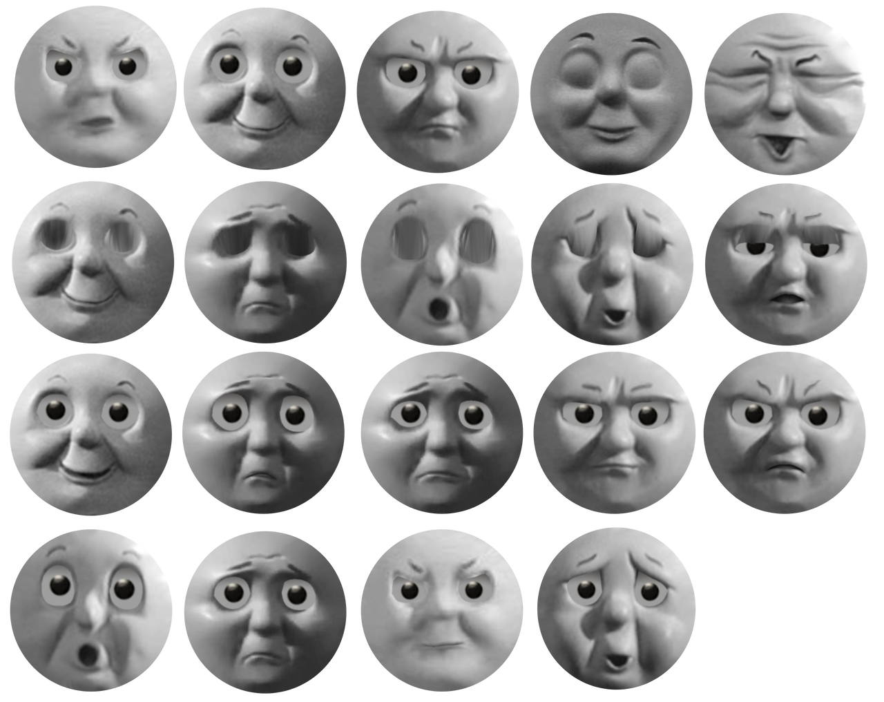 Thomas Train Percy Face Printable Percy (excited Face) Mounted Print