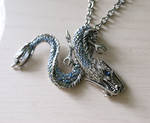 Ice Dragon Necklace by MonsterBrandCrafts