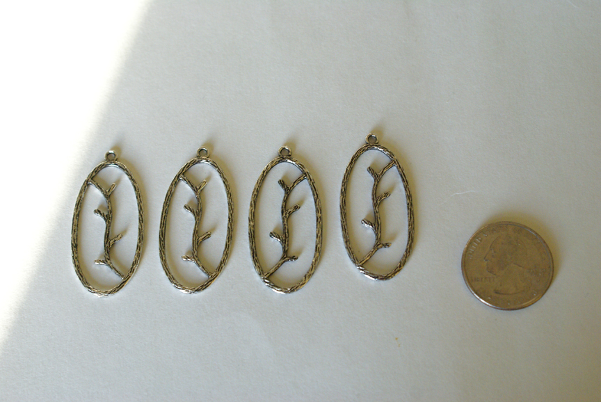 14 Silver Branch Charms