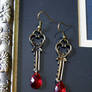 Victorian Key Earrings