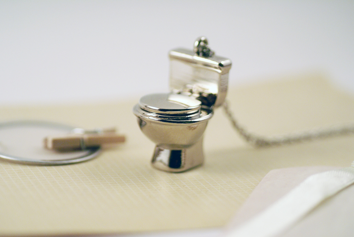 Toilet Locket Necklace